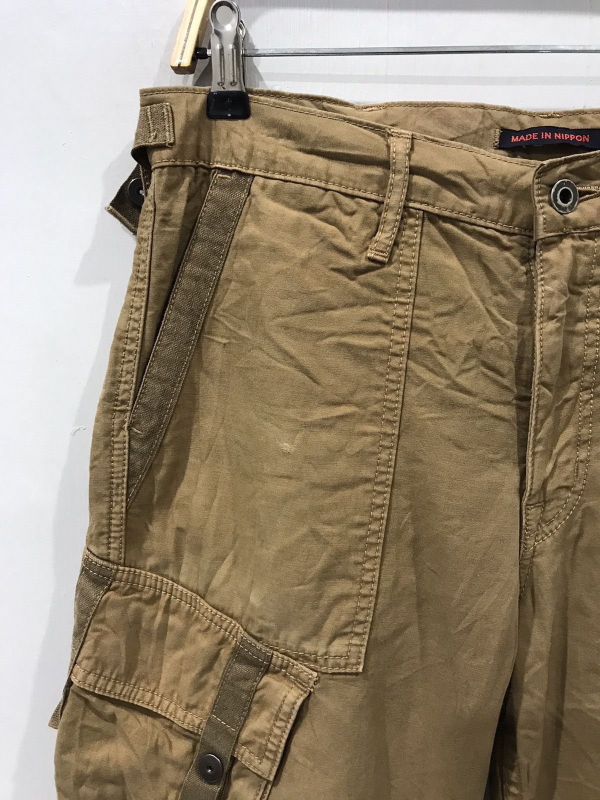 Japanese Brand BLUE WAY Archival Design Rare Parachute Cargo Pant Size US 31 - 5 Thumbnail