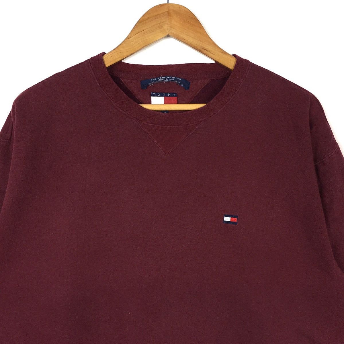 Tommy Hilfiger TOMMY HILFIGER Small Logo Flag Sailing Gear Red Sweatshirt Size US M / EU 48-50 / 2 - 2 Thumbnail
