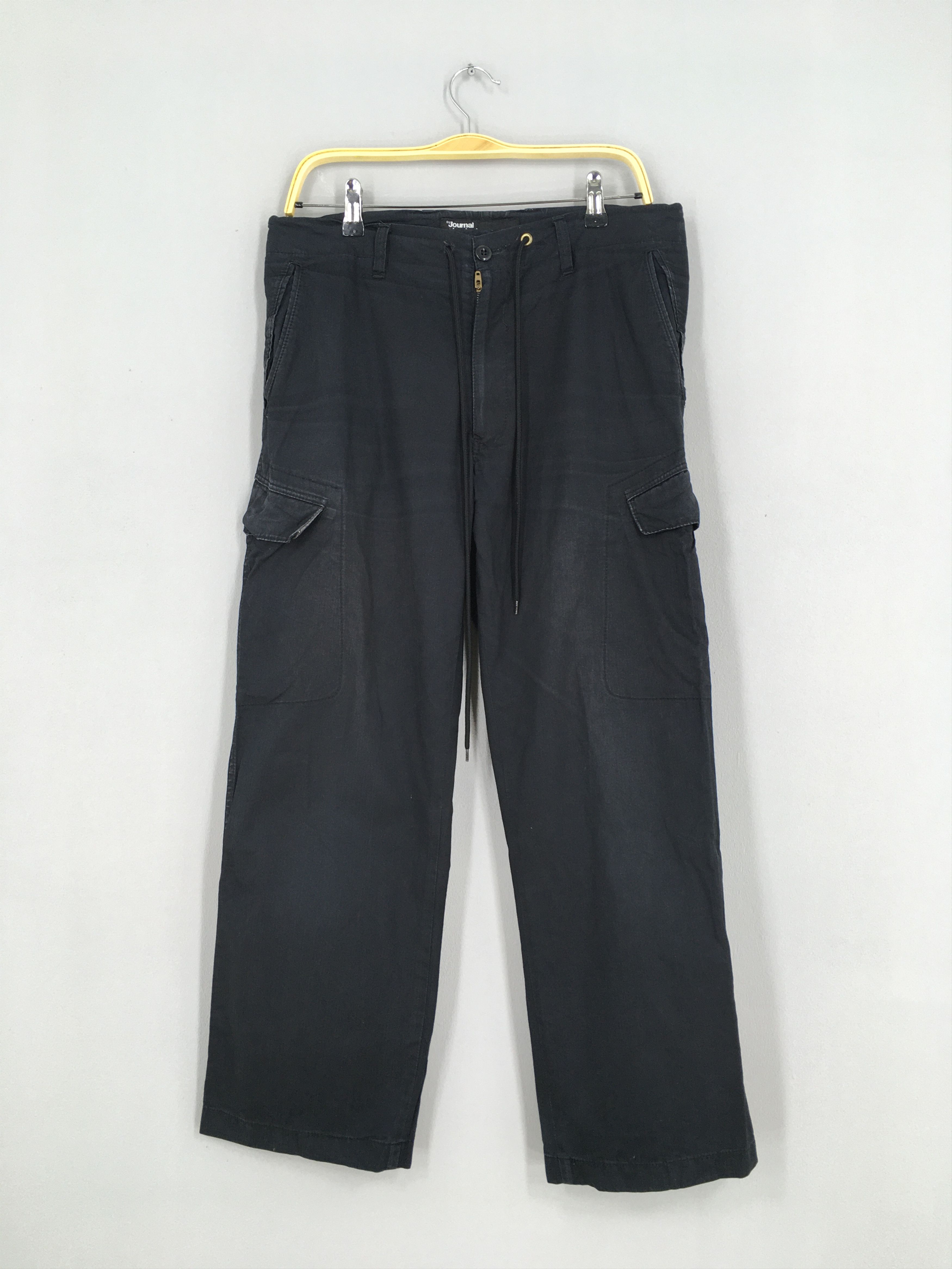 image of Size 34X27 Journal Standard Japan Surplus Drawstring Pants in Black, Men's