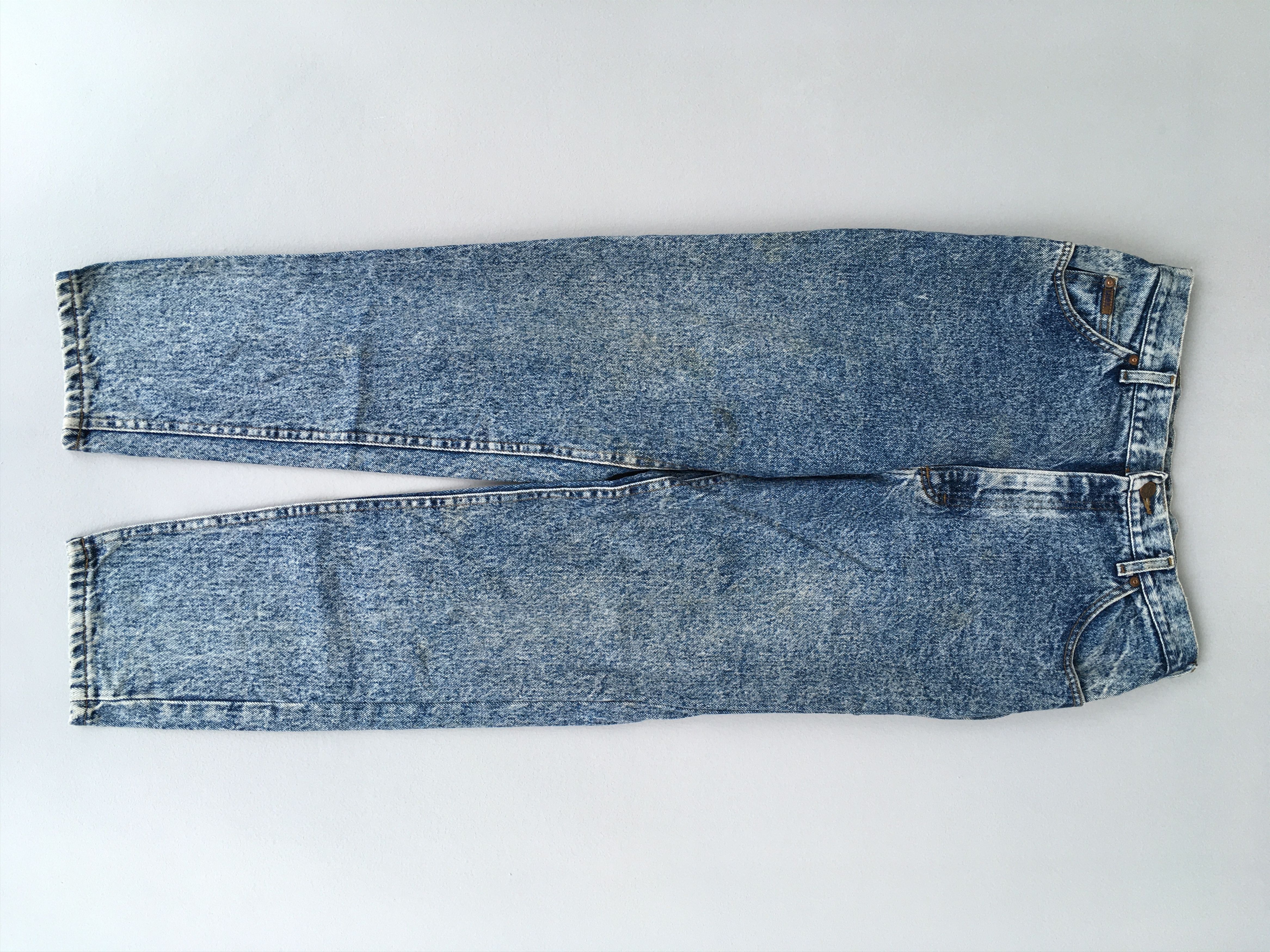 image of Size 30X28.5 Vintage 90's Lee Riders Acid Washed Jeans in Blue, Men's