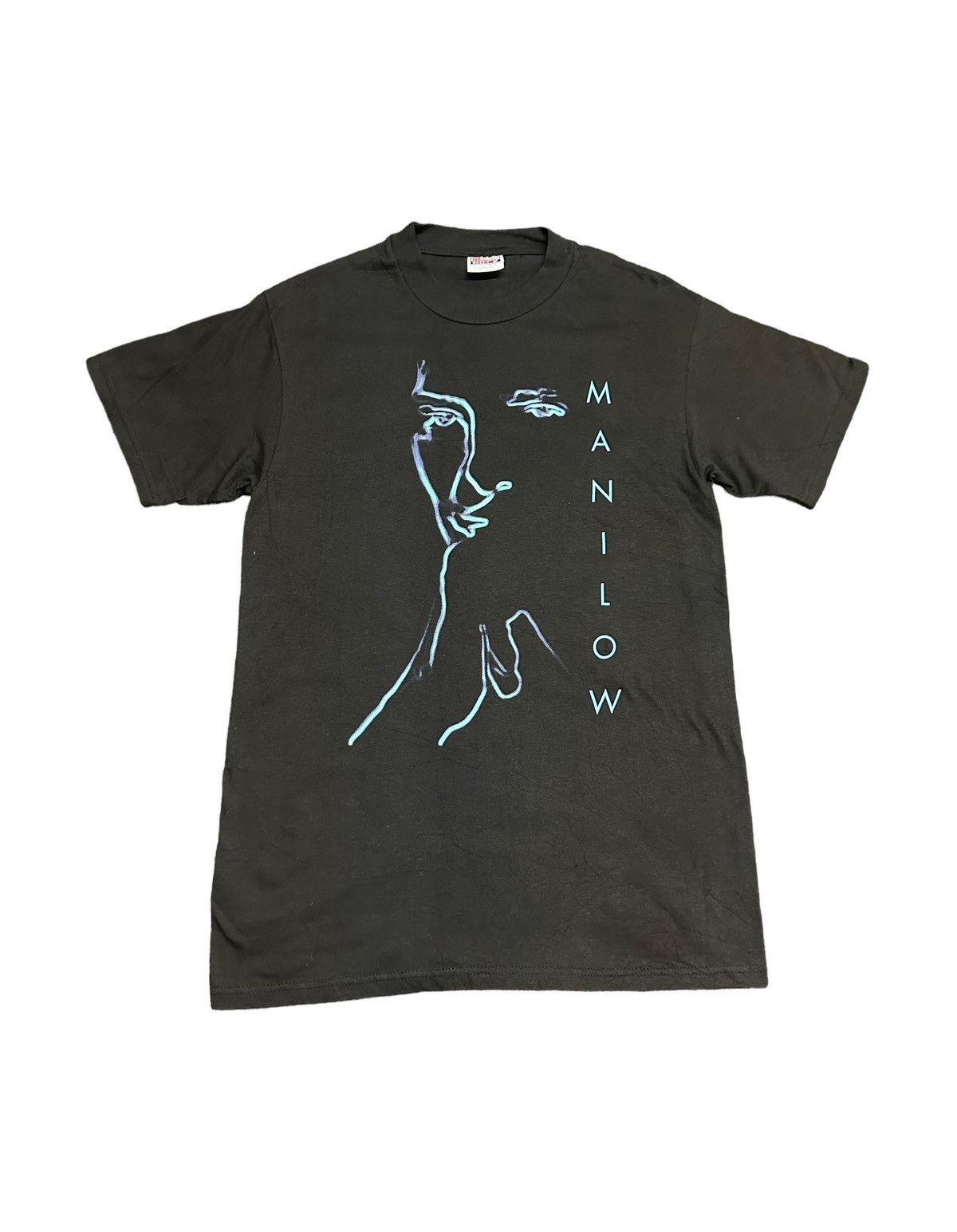 Band Tees Vintage 90s Barry Manilow Neon Portrait T-Shirt Size US M / EU 48-50 / 2 - 1 Thumbnail