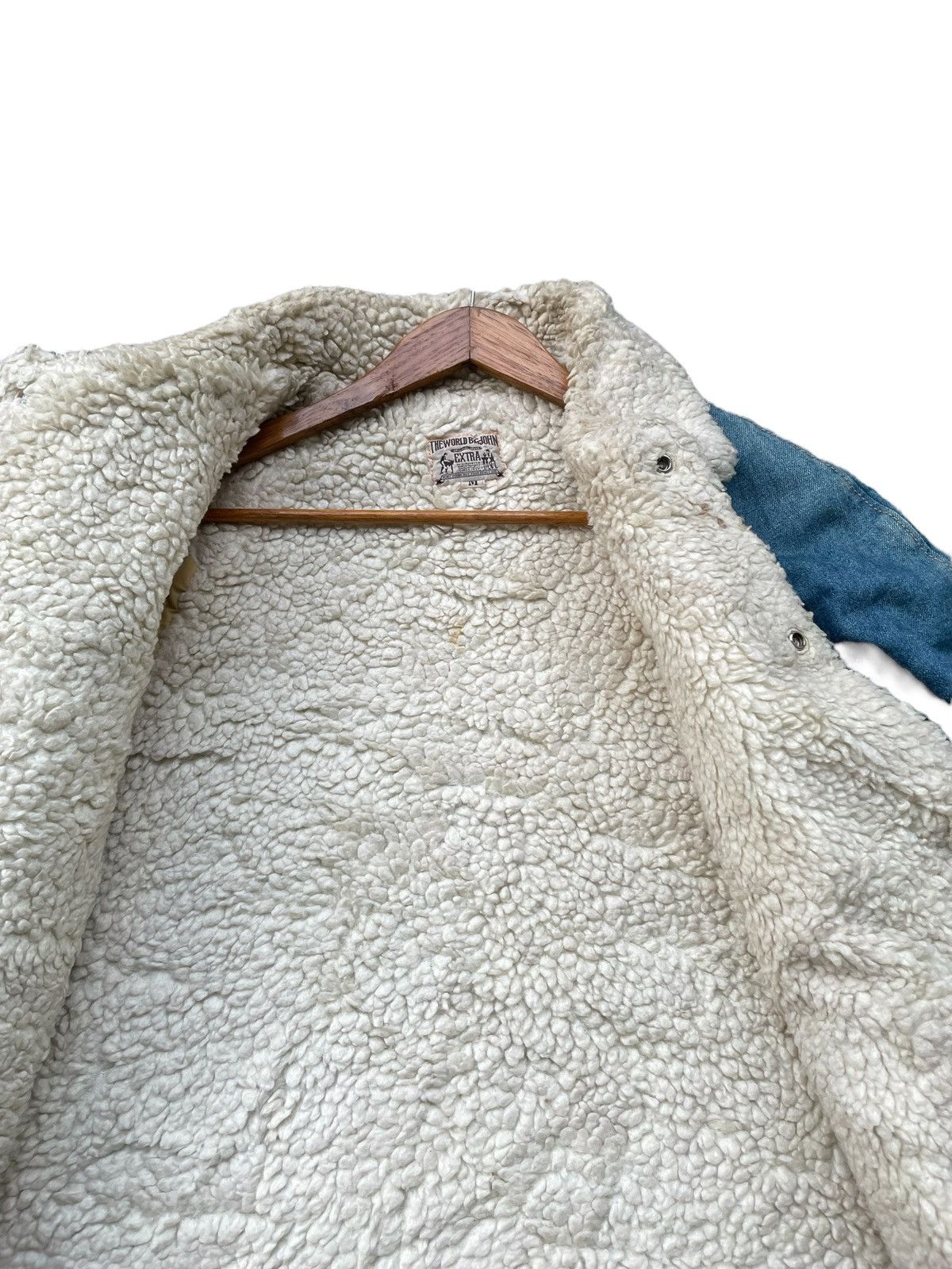 Big John × Vintage Vintage Big John Orange Tag Sherpa Denim Jacket Size US M / EU 48-50 / 2 - 7 Thumbnail