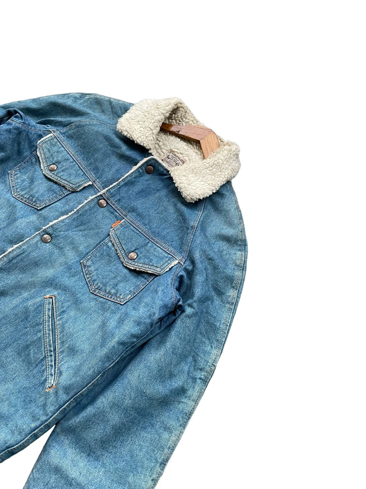 Big John × Vintage Vintage Big John Orange Tag Sherpa Denim Jacket Size US M / EU 48-50 / 2 - 4 Thumbnail