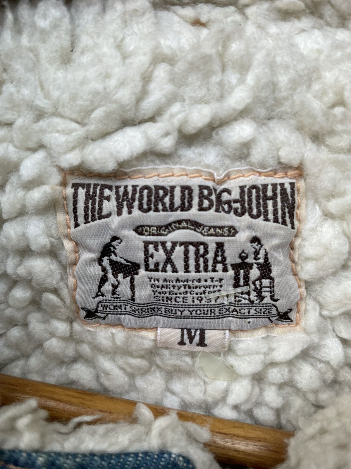 Big John × Vintage Vintage Big John Orange Tag Sherpa Denim Jacket Size US M / EU 48-50 / 2 - 12 Thumbnail