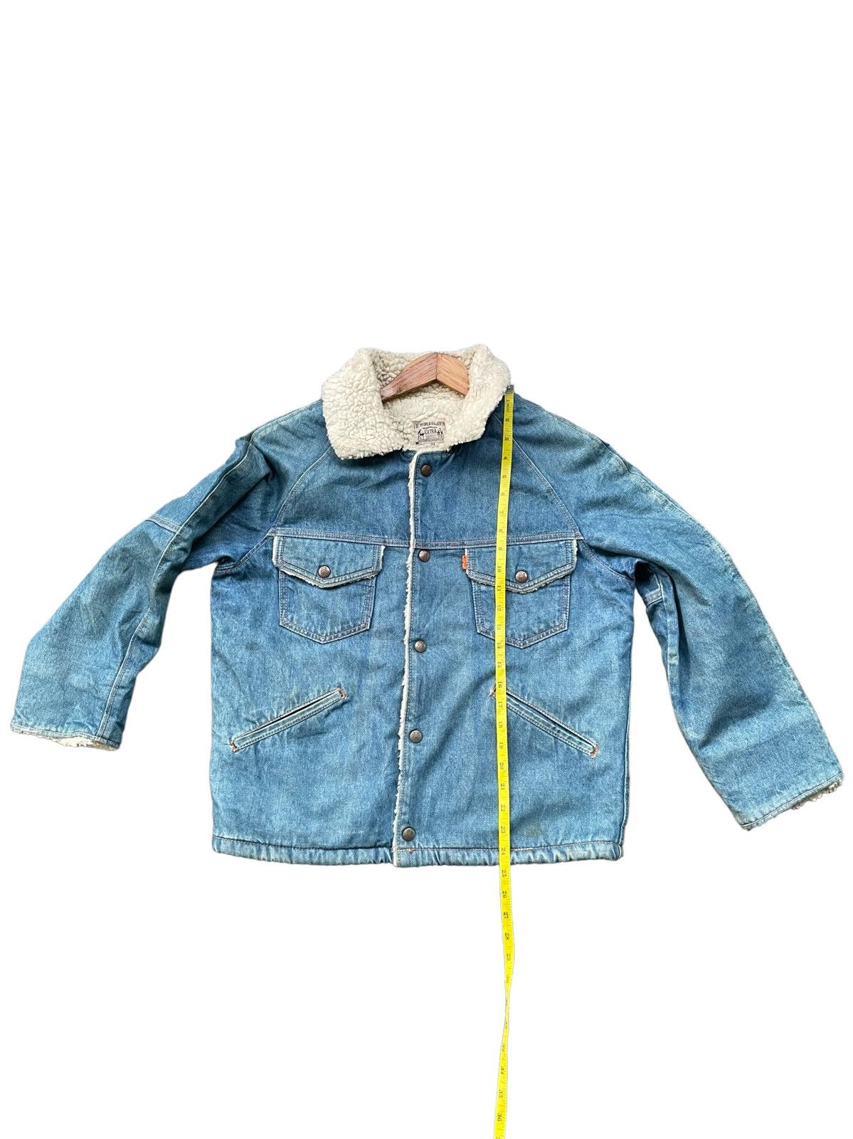 Big John × Vintage Vintage Big John Orange Tag Sherpa Denim Jacket Size US M / EU 48-50 / 2 - 3 Thumbnail