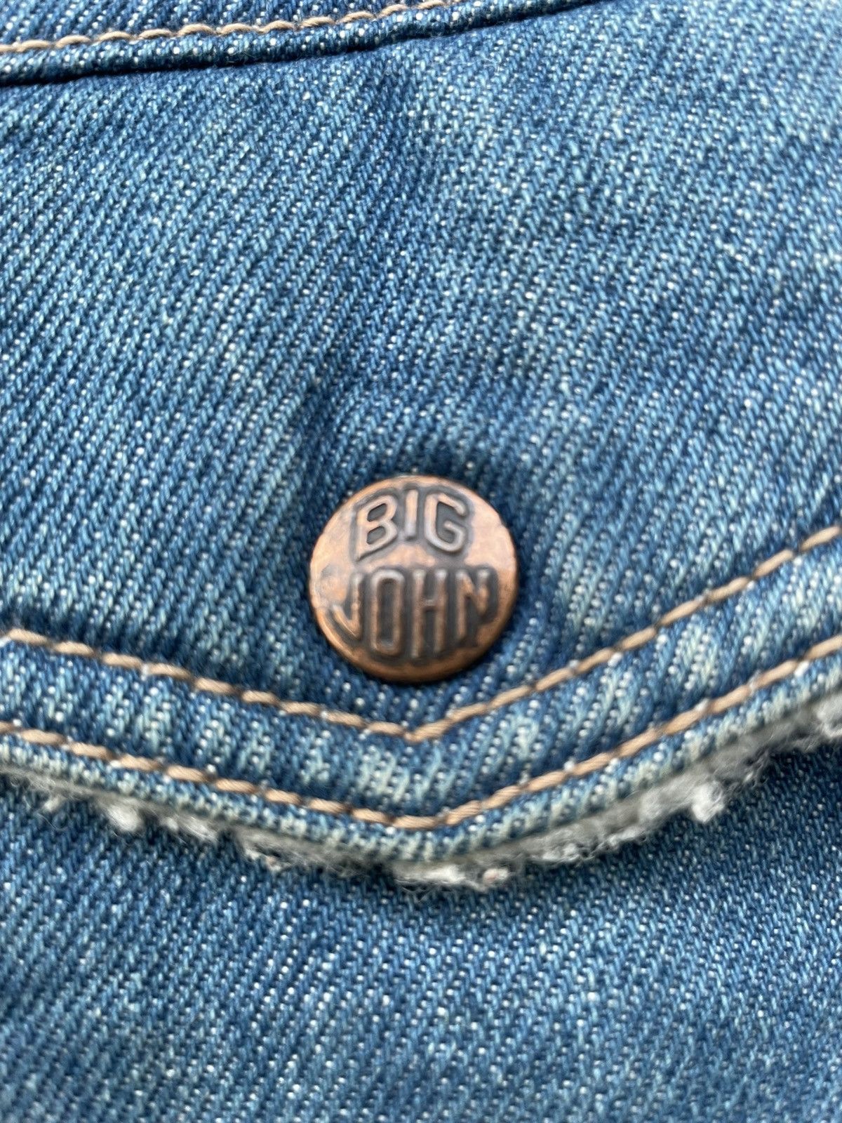 Big John × Vintage Vintage Big John Orange Tag Sherpa Denim Jacket Size US M / EU 48-50 / 2 - 13 Thumbnail