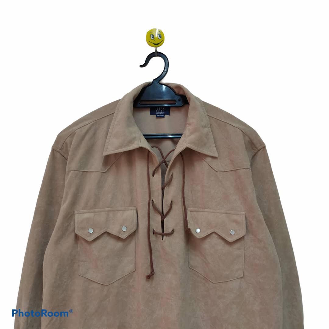 Designer iseya east velvet long sleeve shirt western design Size US M / EU 48-50 / 2 - 4 Thumbnail