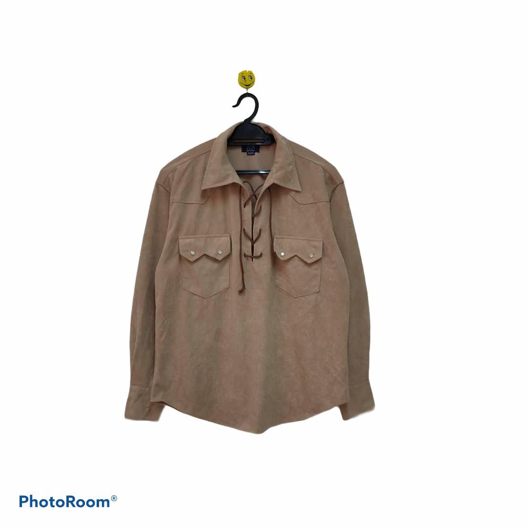 Designer iseya east velvet long sleeve shirt western design Size US M / EU 48-50 / 2 - 1 Thumbnail