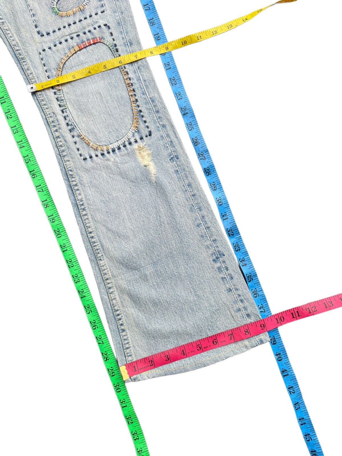 Japanese Brand Back Number Sashiko Design Bush Pant Size 32" / US 10 / IT 46 - 16 Thumbnail