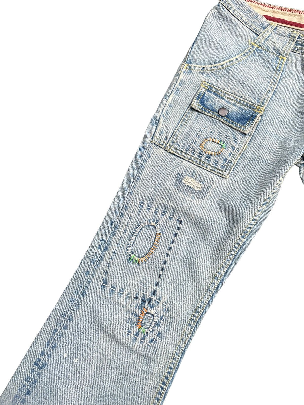 Japanese Brand Back Number Sashiko Design Bush Pant Size 32" / US 10 / IT 46 - 5 Thumbnail