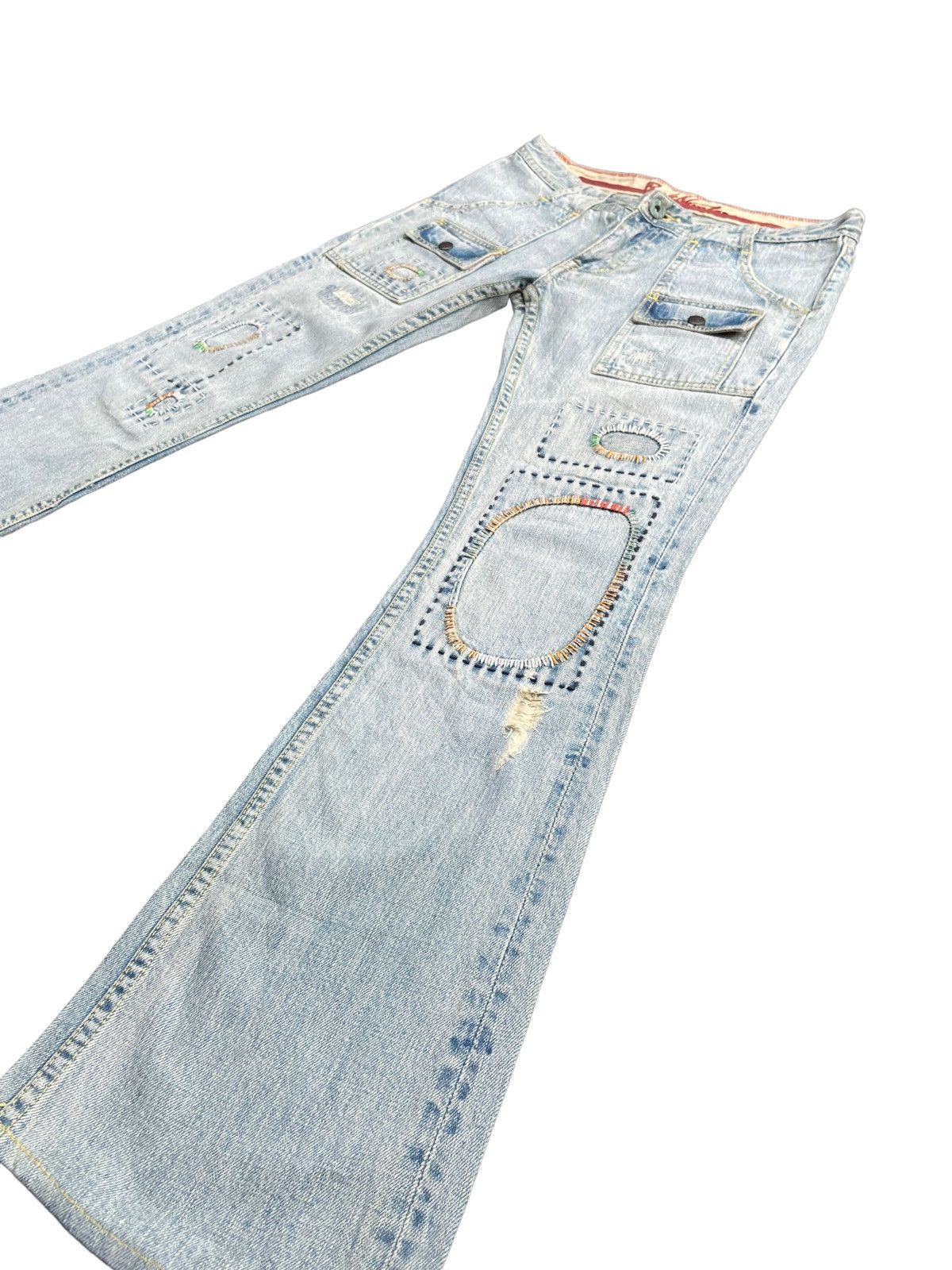 Japanese Brand Back Number Sashiko Design Bush Pant Size 32" / US 10 / IT 46 - 2 Thumbnail