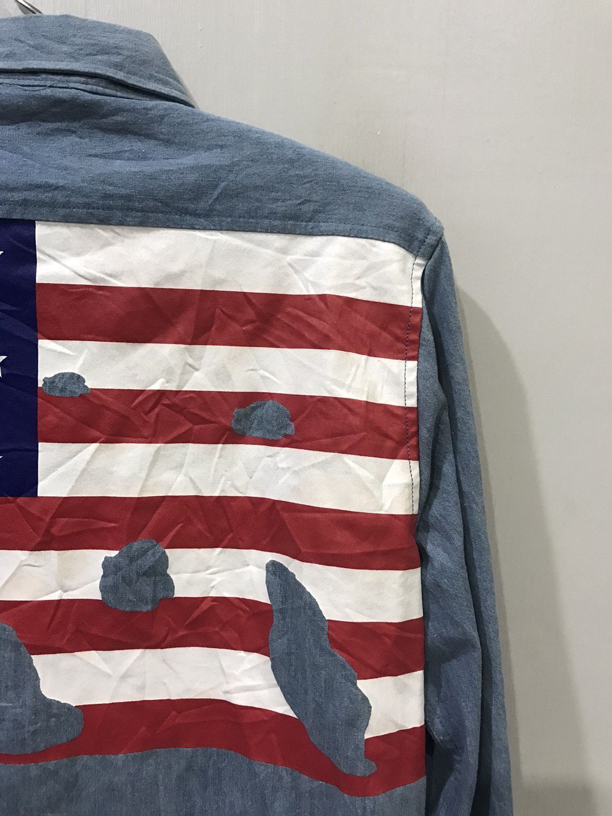 Japanese Brand GLOVE HOUSE Japan USA Flag Print All Over Shirt Size US M / EU 48-50 / 2 - 5 Thumbnail