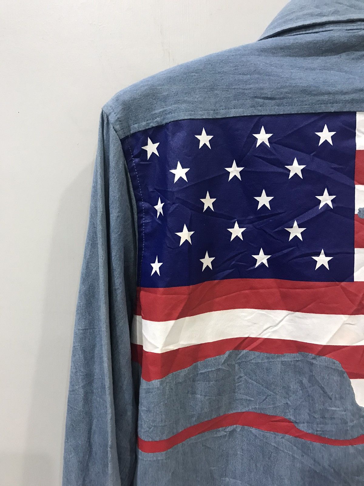 Japanese Brand GLOVE HOUSE Japan USA Flag Print All Over Shirt Size US M / EU 48-50 / 2 - 6 Thumbnail