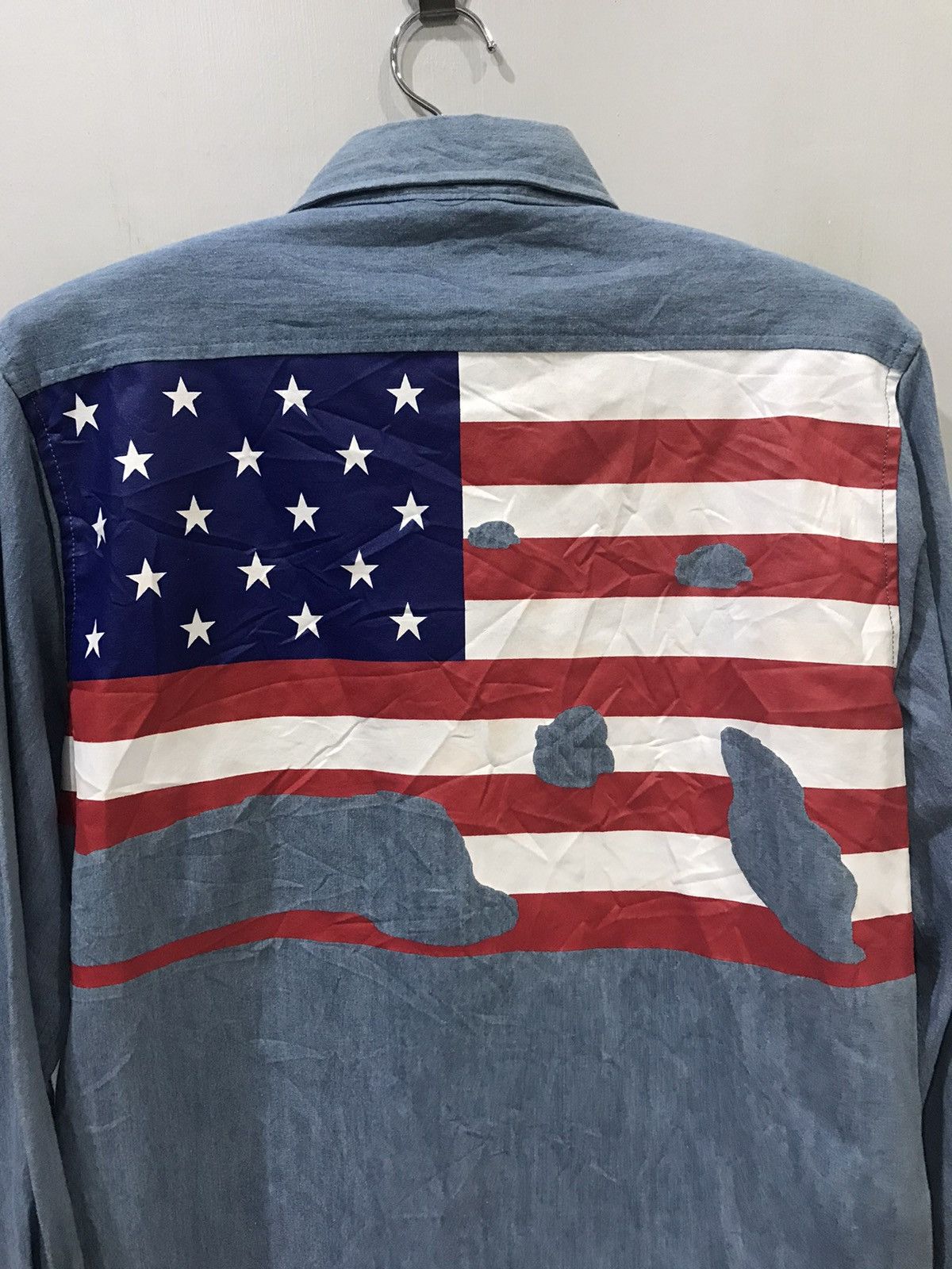 Japanese Brand GLOVE HOUSE Japan USA Flag Print All Over Shirt Size US M / EU 48-50 / 2 - 4 Thumbnail