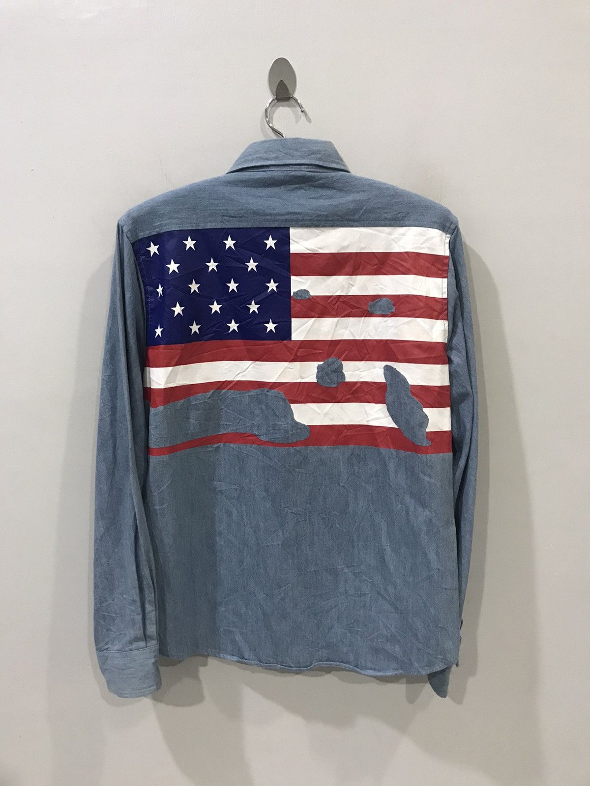 Japanese Brand GLOVE HOUSE Japan USA Flag Print All Over Shirt Size US M / EU 48-50 / 2 - 3 Thumbnail