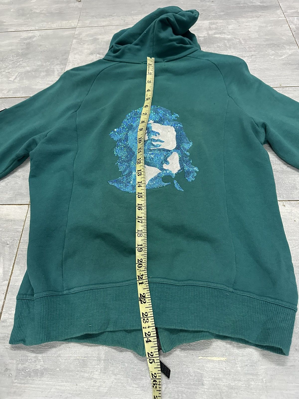 Vintage Distress Dartin Bonaparto Swarovski Full Zipper Hoodie Size US S / EU 44-46 / 1 - 9 Thumbnail
