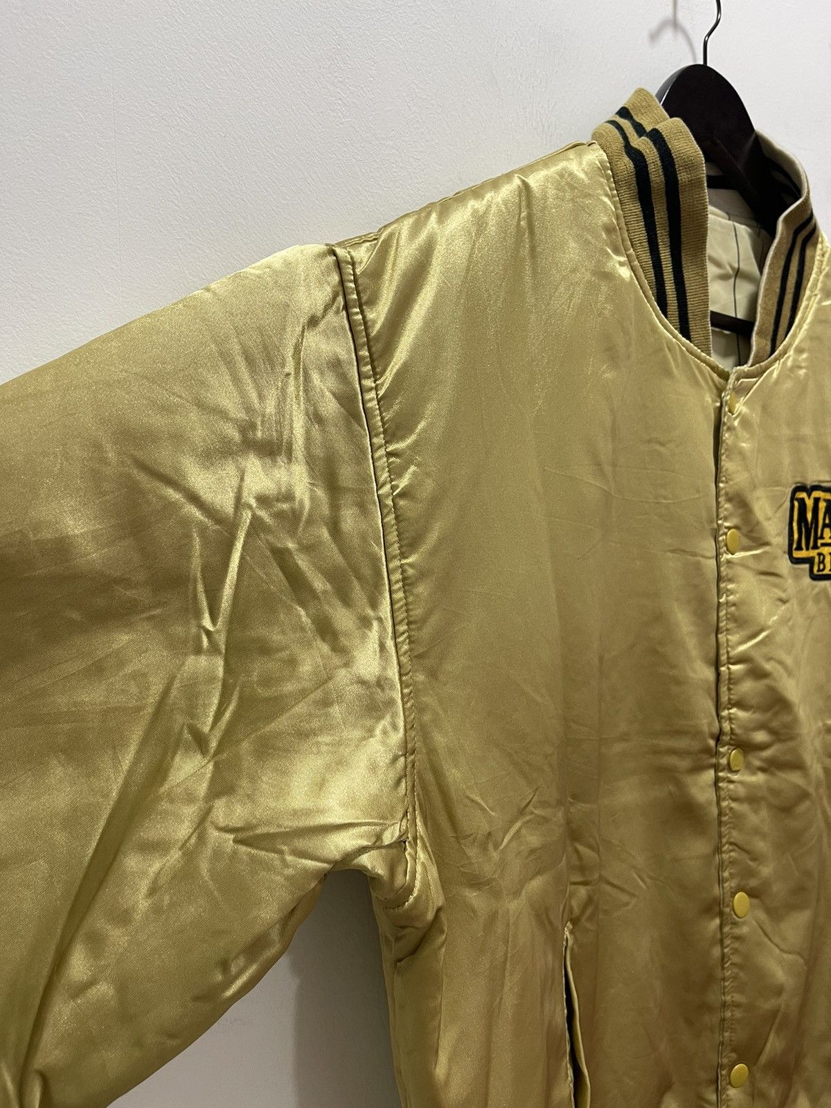 Japanese Brand × Vintage VINTAGE MALTS BEER REVERSIBLE KANYE STYLE BOMBER JACKET Size US L / EU 52-54 / 3 - 5 Thumbnail