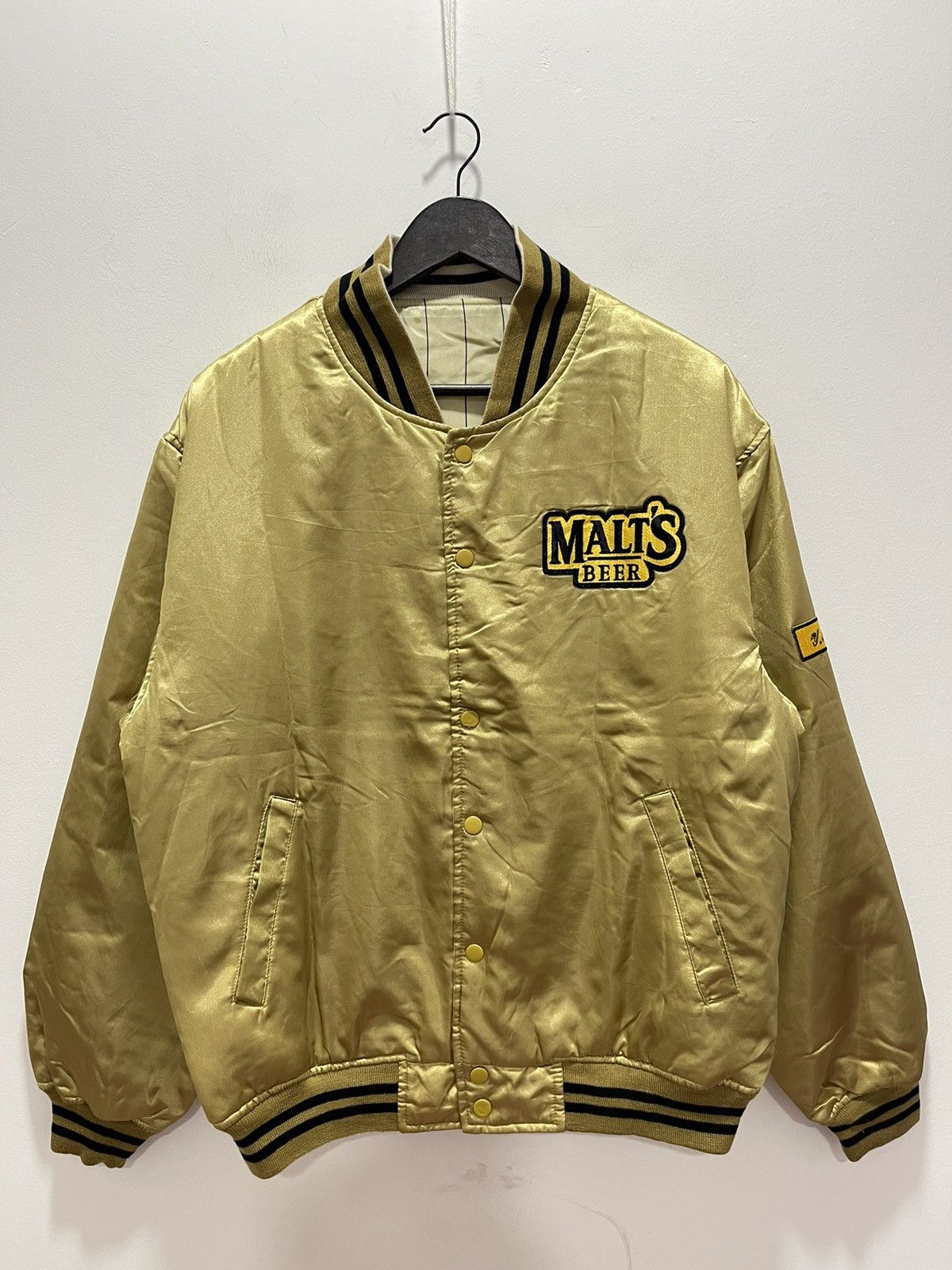 Japanese Brand × Vintage VINTAGE MALTS BEER REVERSIBLE KANYE STYLE BOMBER JACKET Size US L / EU 52-54 / 3 - 2 Thumbnail