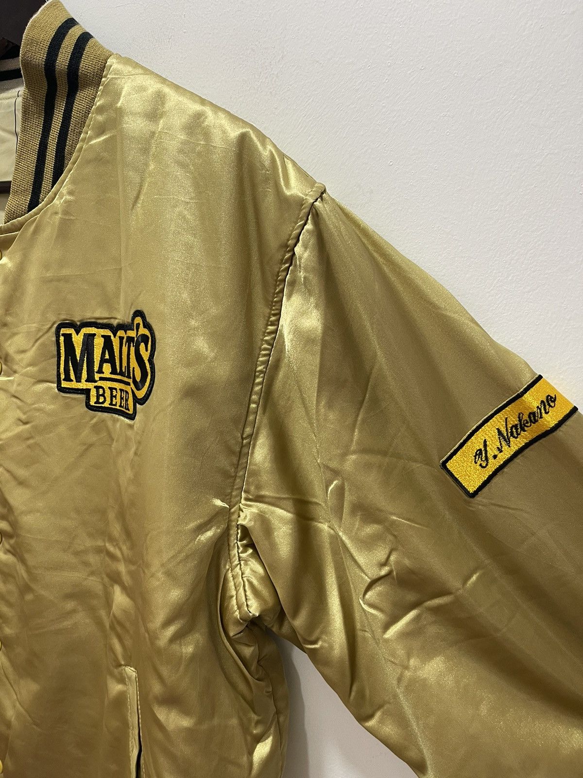 Japanese Brand × Vintage VINTAGE MALTS BEER REVERSIBLE KANYE STYLE BOMBER JACKET Size US L / EU 52-54 / 3 - 4 Thumbnail