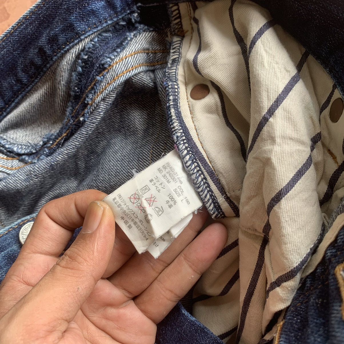 Paul Smith × Vintage 💥STEALS💥 VINTAGE 32x32 JEANS REDLINE RIPPED SELVEDGE PANTS Size US 32 / EU 48 - 11 Thumbnail