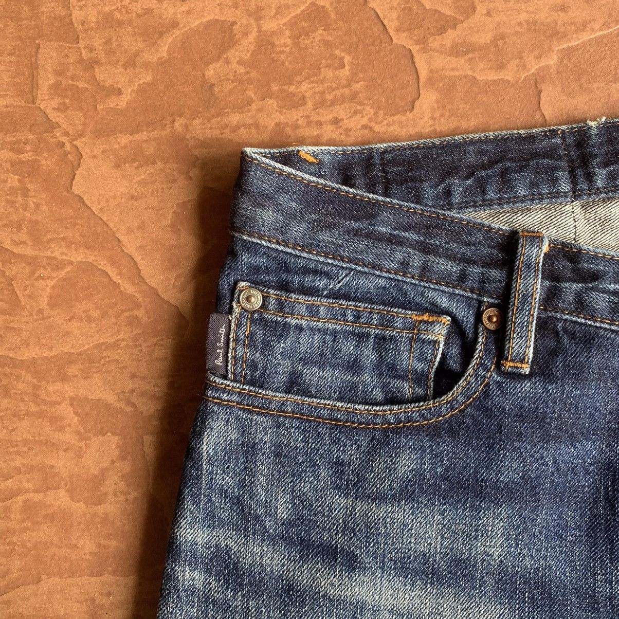 Paul Smith × Vintage 💥STEALS💥 VINTAGE 32x32 JEANS REDLINE RIPPED SELVEDGE PANTS Size US 32 / EU 48 - 7 Thumbnail