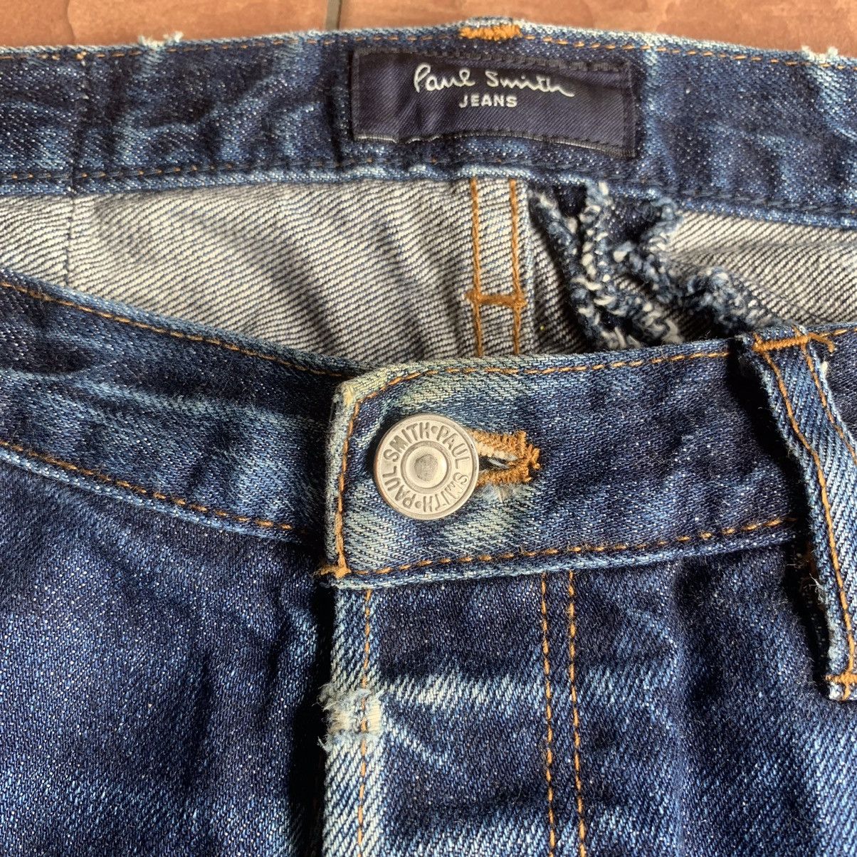 Paul Smith × Vintage 💥STEALS💥 VINTAGE 32x32 JEANS REDLINE RIPPED SELVEDGE PANTS Size US 32 / EU 48 - 8 Thumbnail