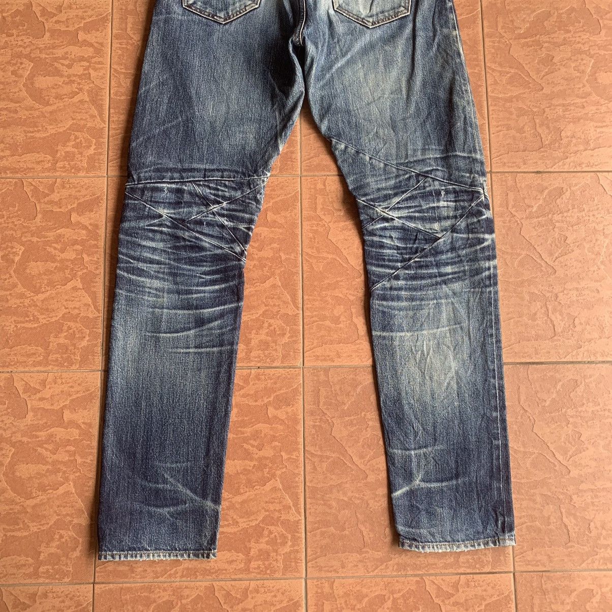 Paul Smith × Vintage 💥STEALS💥 VINTAGE 32x32 JEANS REDLINE RIPPED SELVEDGE PANTS Size US 32 / EU 48 - 16 Thumbnail