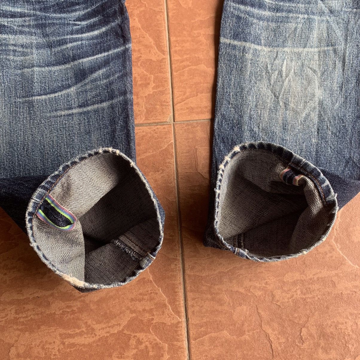 Paul Smith × Vintage 💥STEALS💥 VINTAGE 32x32 JEANS REDLINE RIPPED SELVEDGE PANTS Size US 32 / EU 48 - 18 Thumbnail