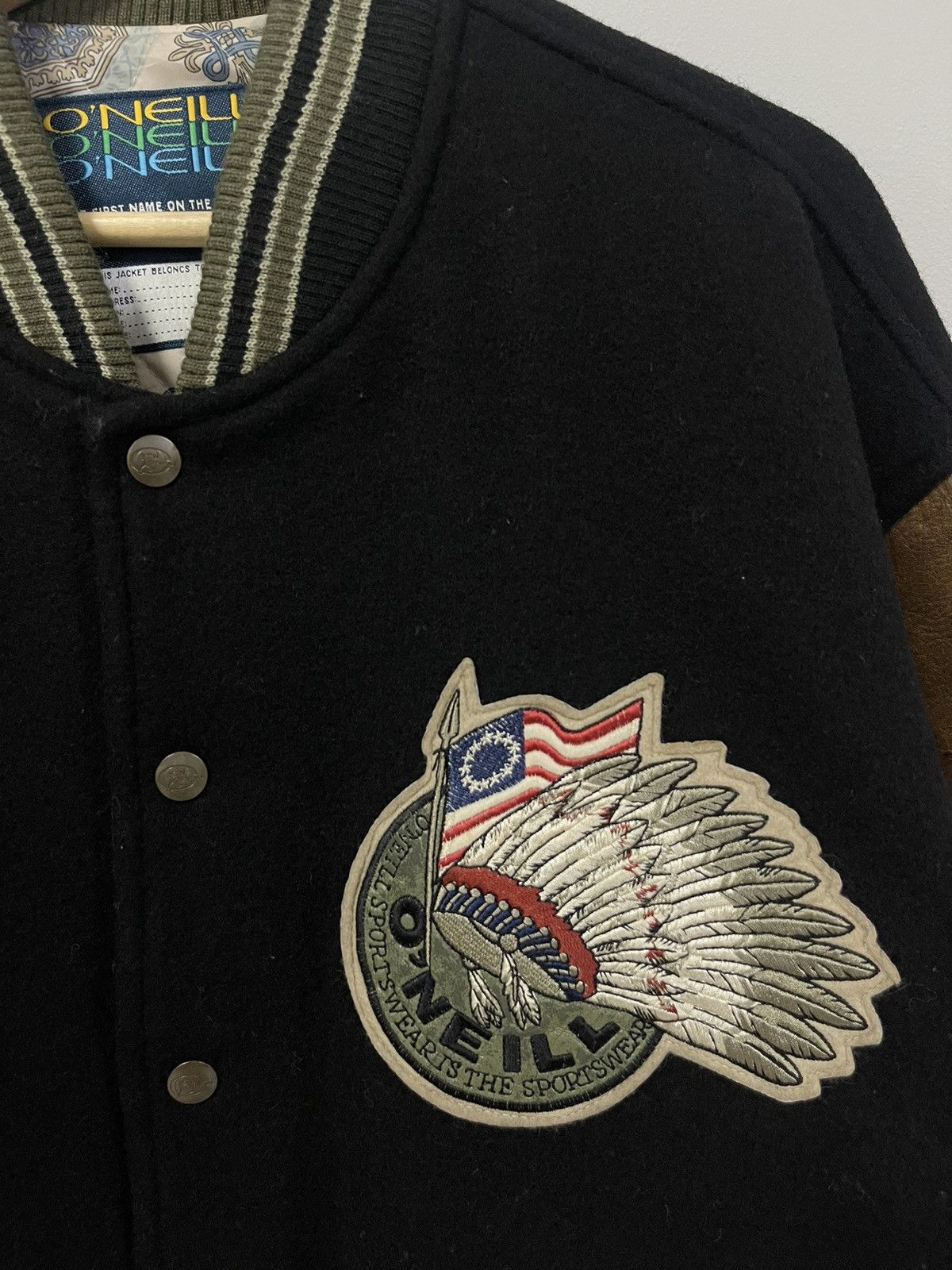 O'Neill VINTAGE O’NEILL JAPANESE WOOL LEATHER VARSITY JACKET Size US L / EU 52-54 / 3 - 4 Thumbnail