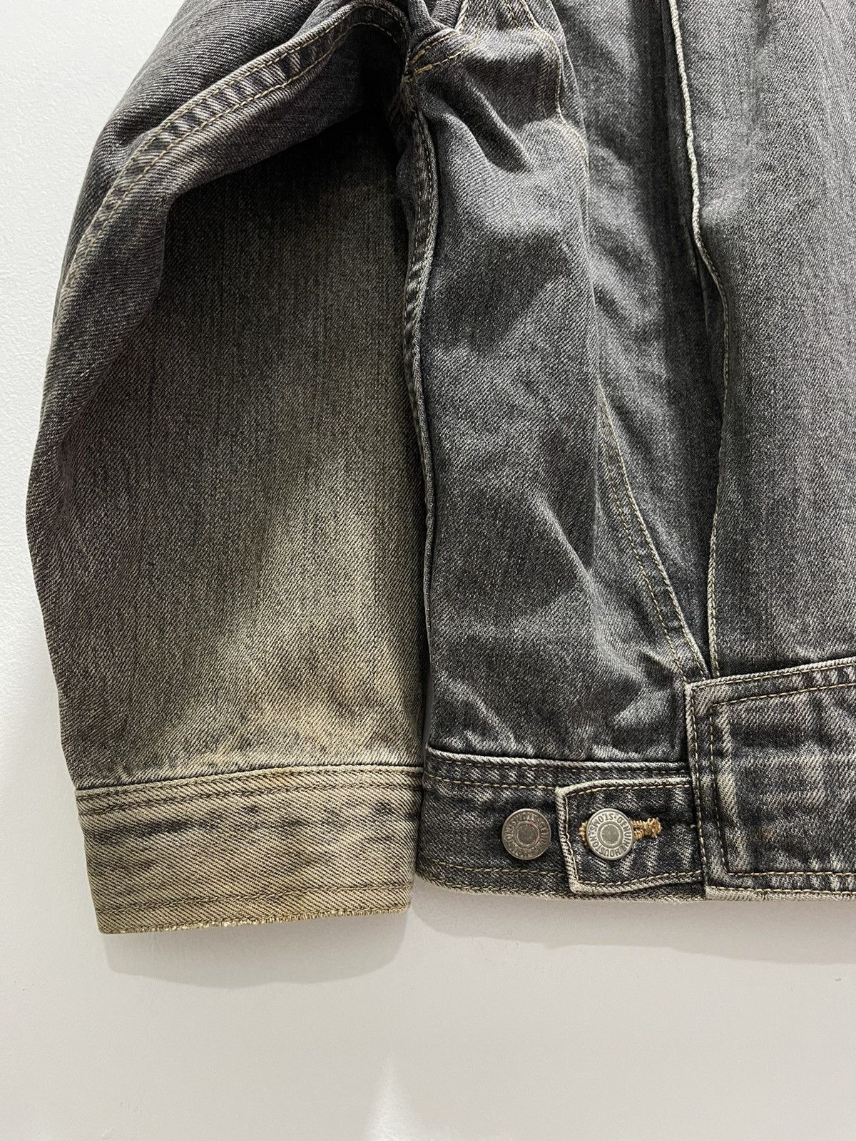 Japanese Brand × Vintage VINTAGE 80s HOUSTON TRUCKER SUN FADED DENIM JACKET Size US M / EU 48-50 / 2 - 8 Thumbnail