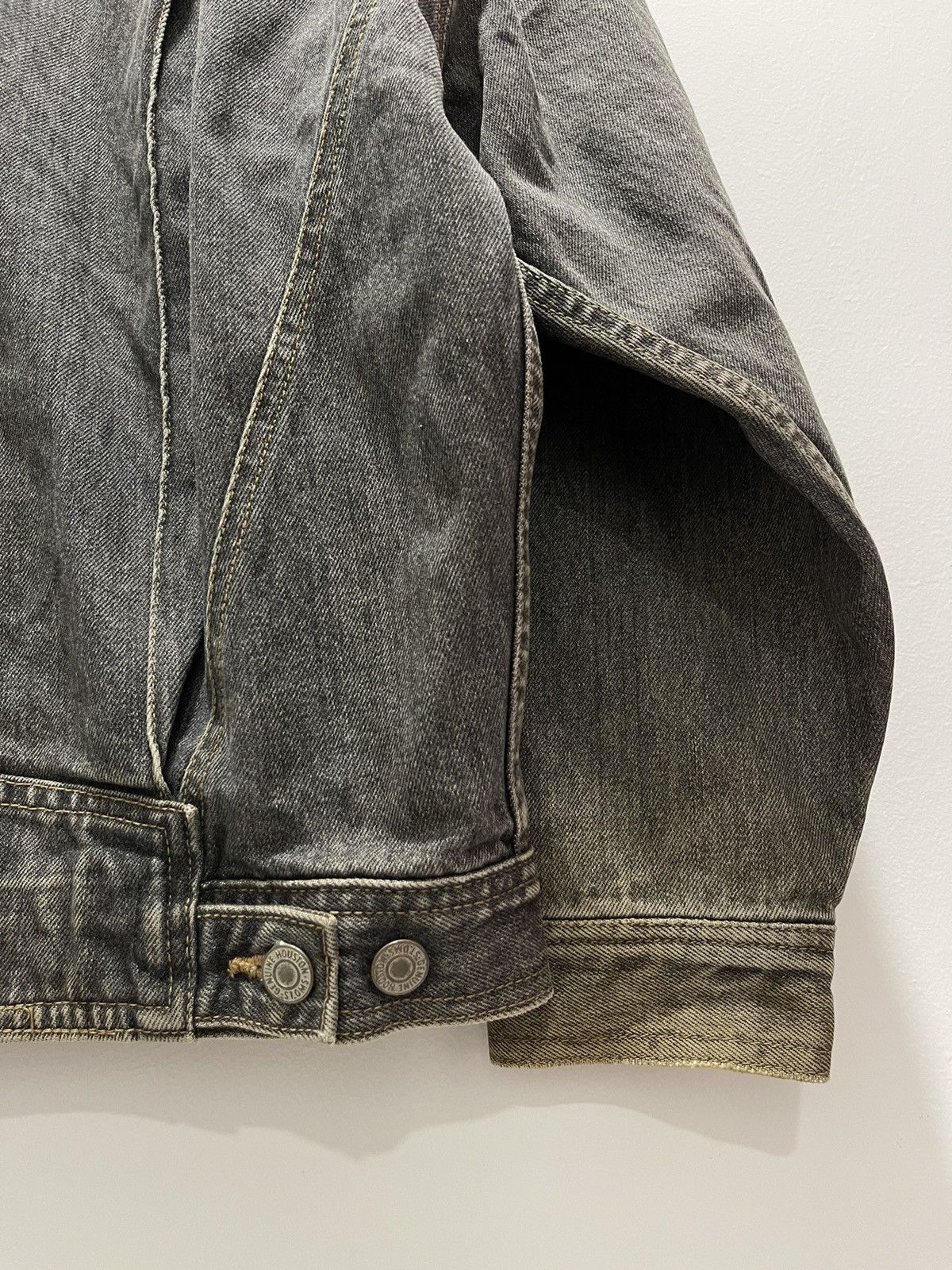 Japanese Brand × Vintage VINTAGE 80s HOUSTON TRUCKER SUN FADED DENIM JACKET Size US M / EU 48-50 / 2 - 7 Thumbnail