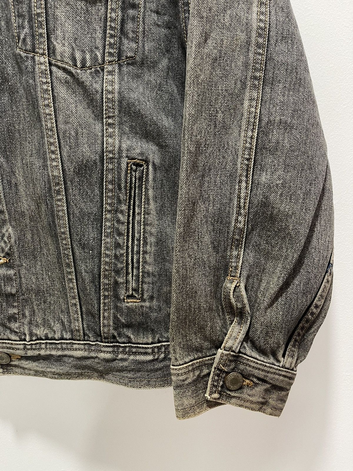 Japanese Brand × Vintage VINTAGE 80s HOUSTON TRUCKER SUN FADED DENIM JACKET Size US M / EU 48-50 / 2 - 3 Thumbnail