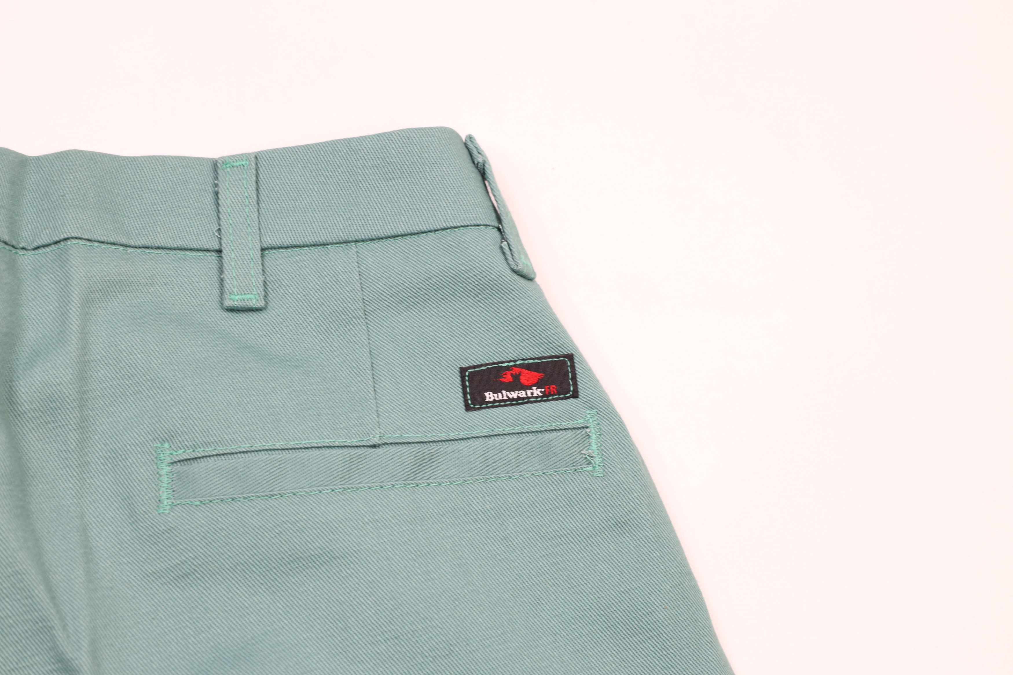 Vintage New Bulwark FR Fire Resistant Cotton Twill Work Pants Green Size US 33 - 13 Thumbnail