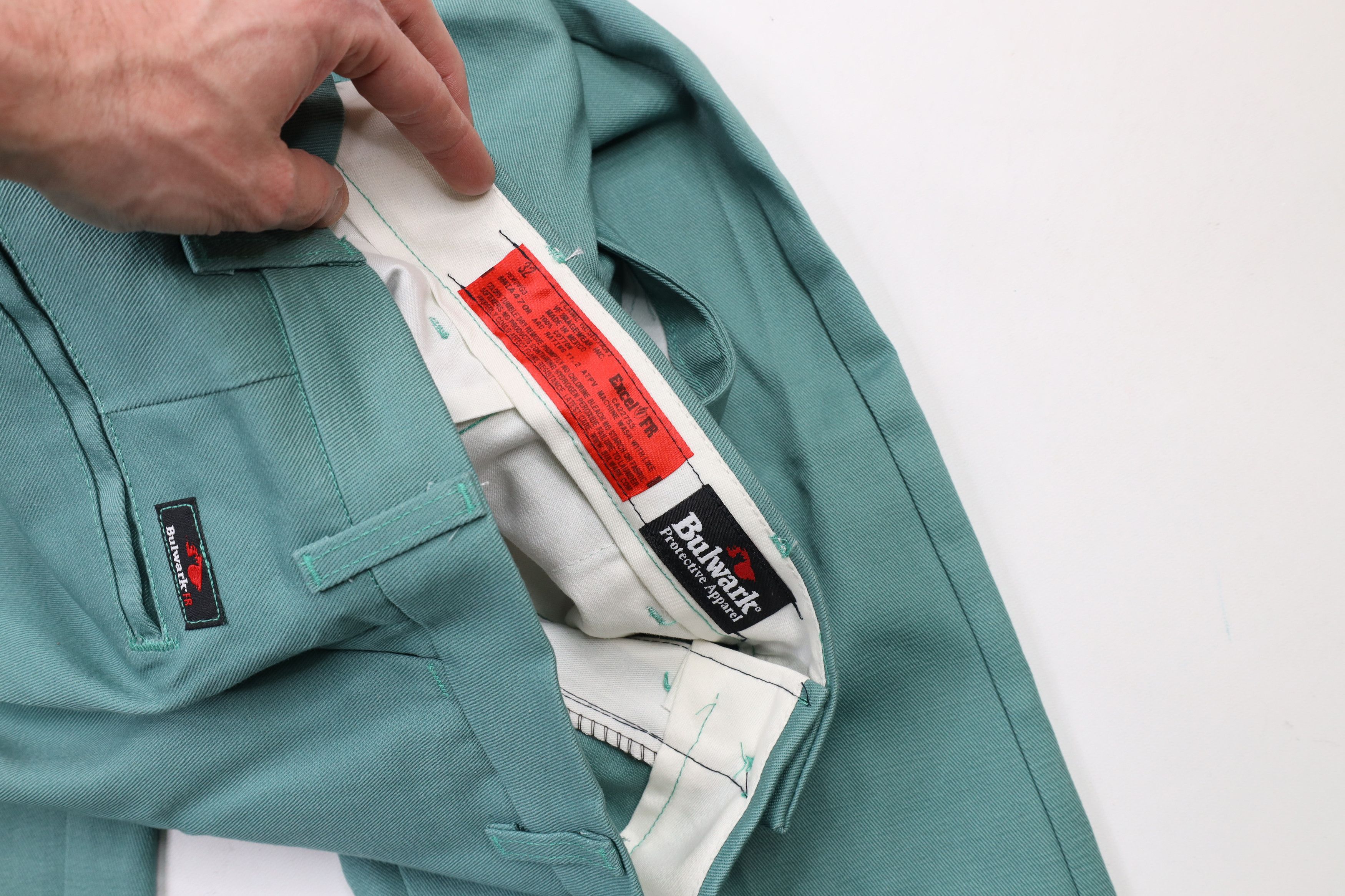 Vintage New Bulwark FR Fire Resistant Cotton Twill Work Pants Green Size US 33 - 6 Thumbnail