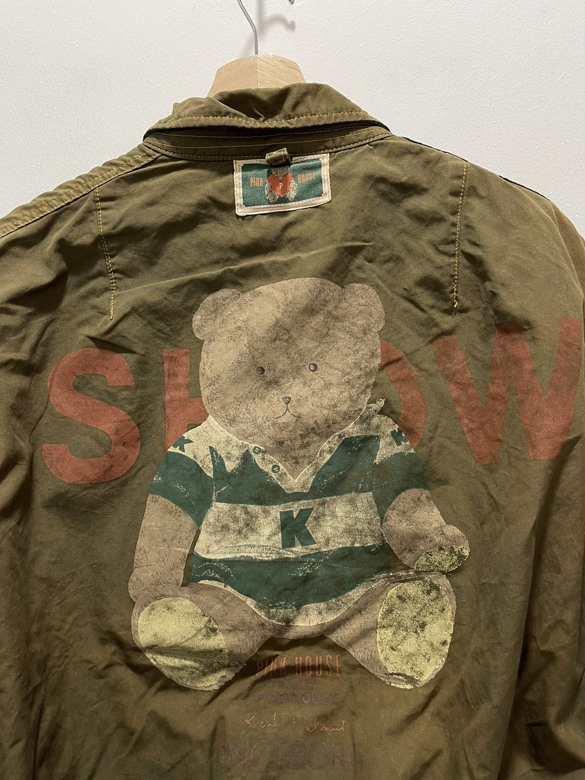 Karl Helmut DISTRESSED DISCOLORED KARL HELMUT BEAR LOGO BOMBER JACKET Size US M / EU 48-50 / 2 - 3 Thumbnail