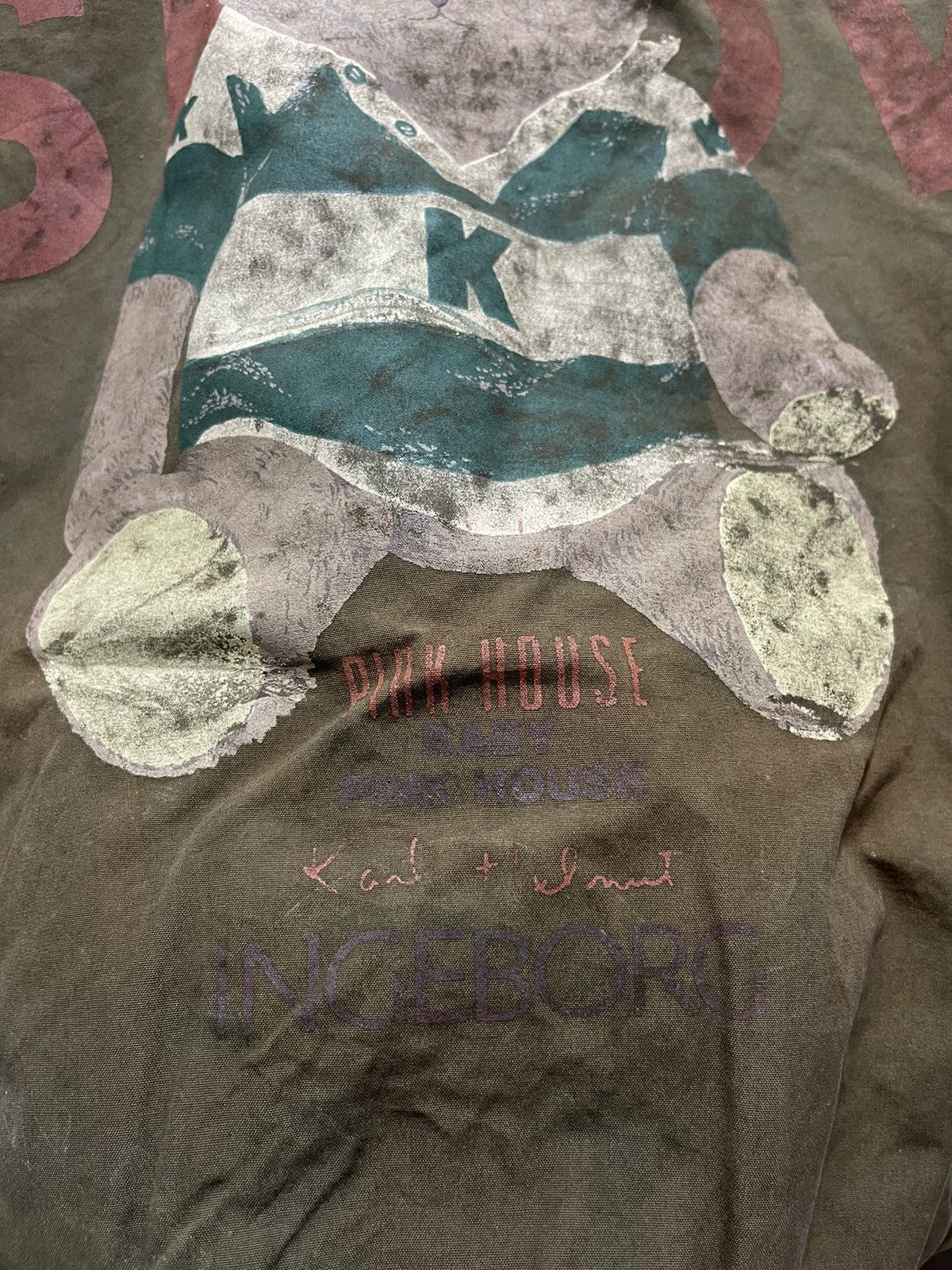 Karl Helmut DISTRESSED DISCOLORED KARL HELMUT BEAR LOGO BOMBER JACKET Size US M / EU 48-50 / 2 - 4 Thumbnail