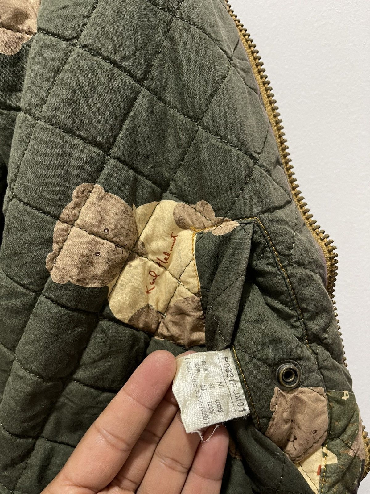 Karl Helmut DISTRESSED DISCOLORED KARL HELMUT BEAR LOGO BOMBER JACKET Size US M / EU 48-50 / 2 - 17 Thumbnail