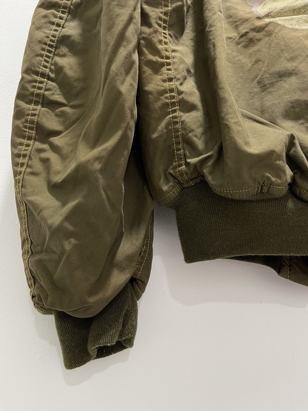 Karl Helmut DISTRESSED DISCOLORED KARL HELMUT BEAR LOGO BOMBER JACKET Size US M / EU 48-50 / 2 - 8 Thumbnail