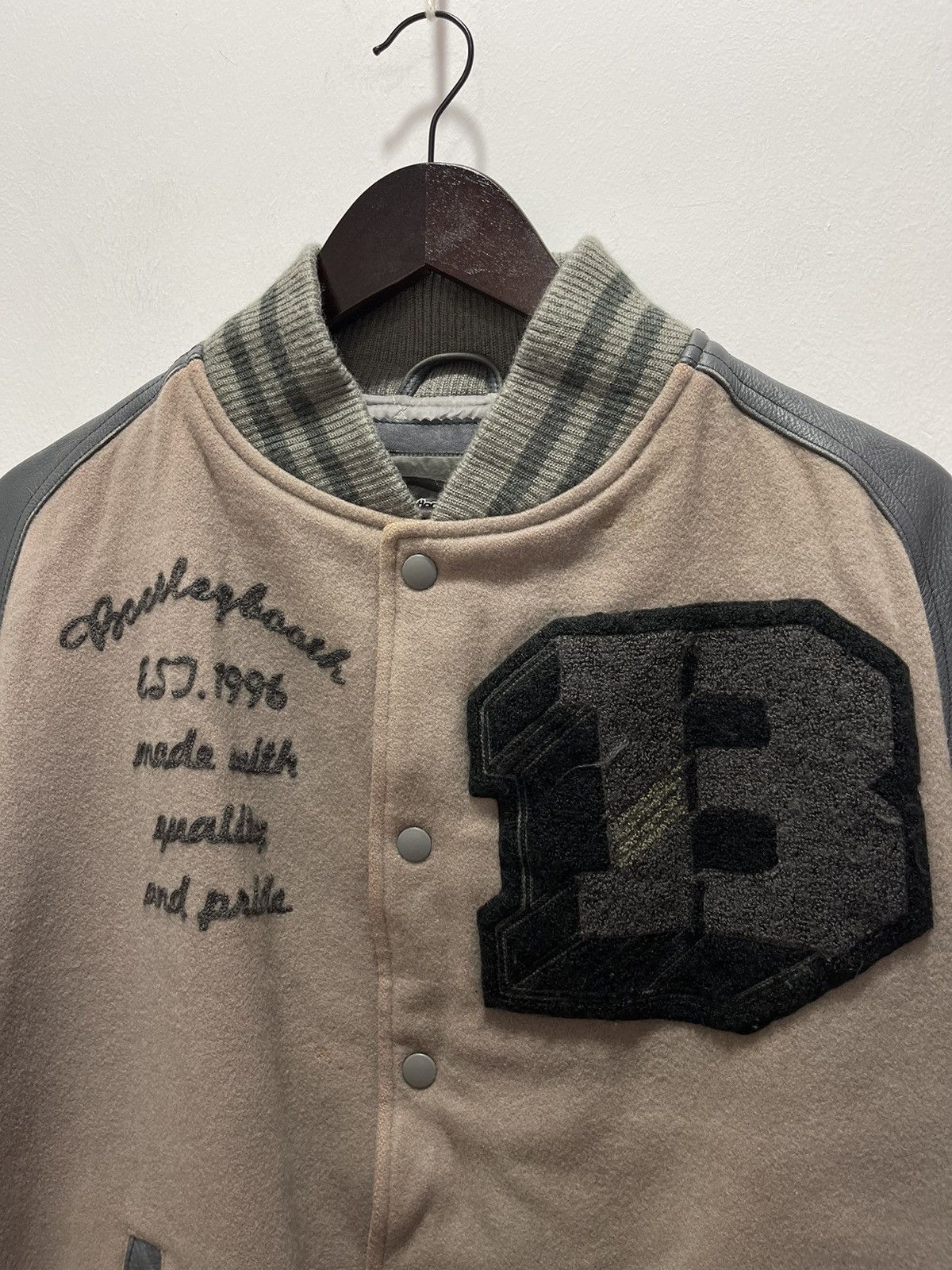 Vintage VINTAGE BOOTLEGBOOTH SLEEVE LEATHER LETTERMAN VARSITY JACKET Size US L / EU 52-54 / 3 - 2 Thumbnail