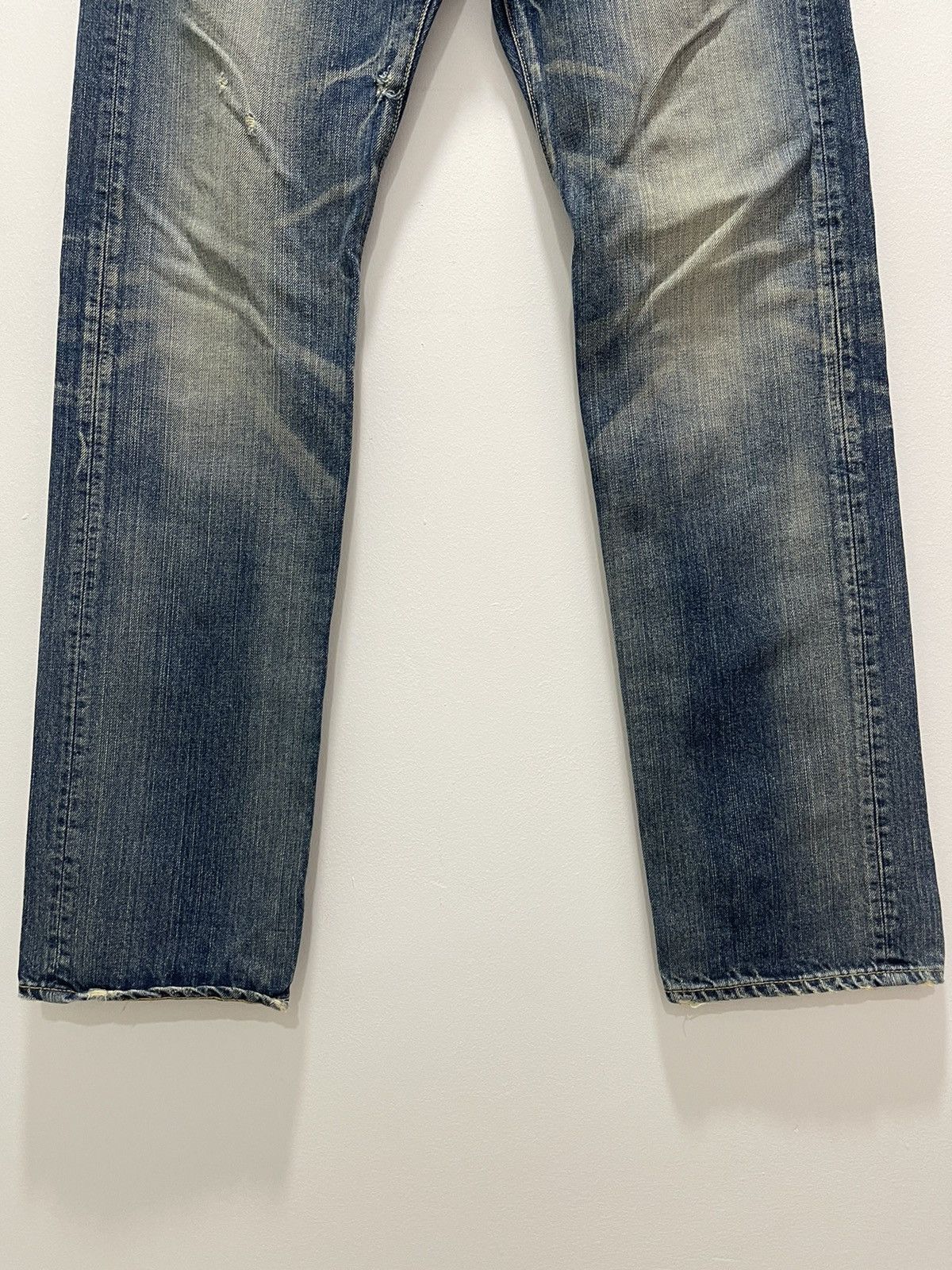 Japanese Brand × Vintage VINTAGE DENIM JAPANESE DESIGN NON SELVEDGE WASHED BLUE JEANS Size US 32 / EU 48 - 6 Thumbnail