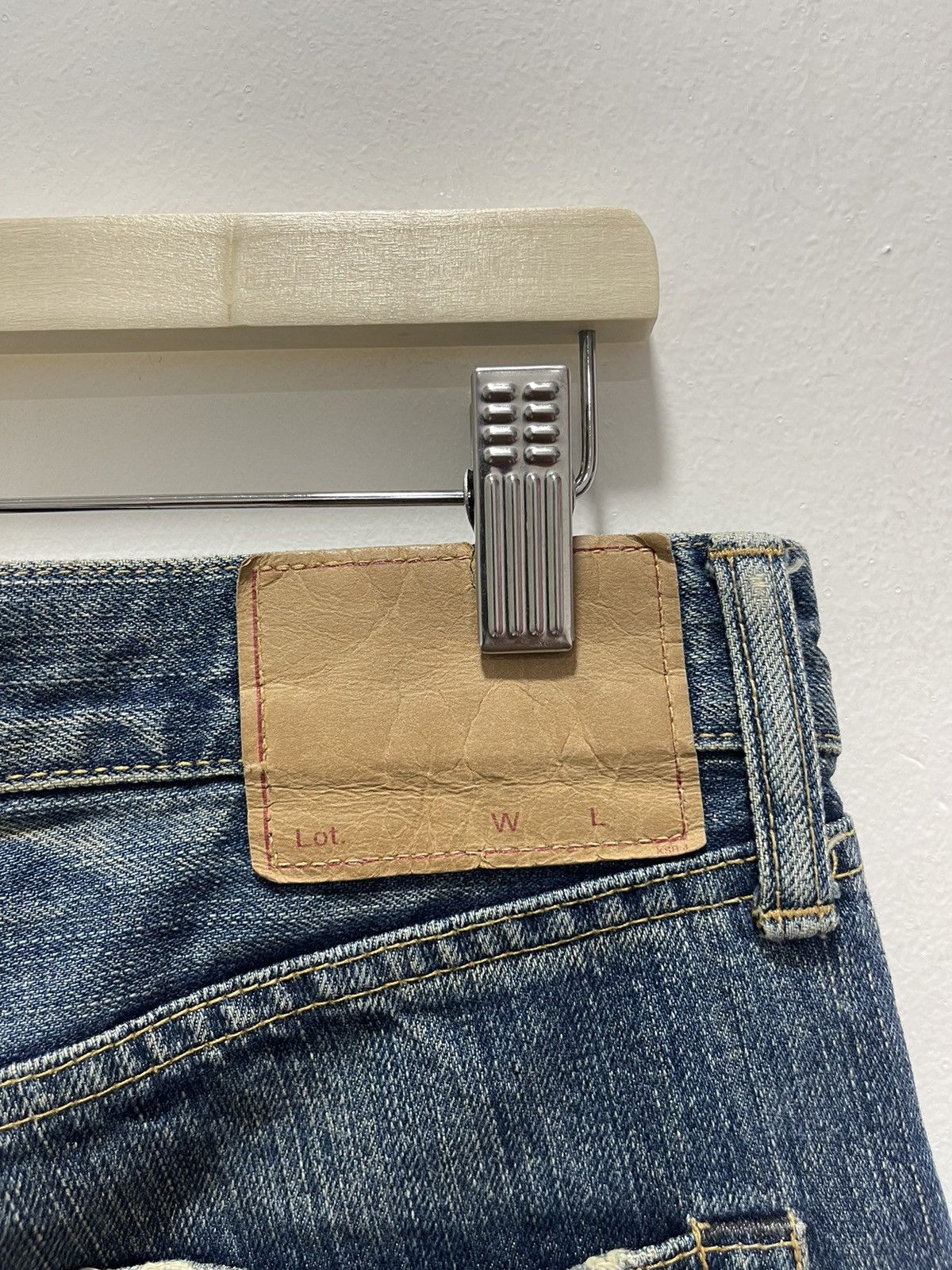 Japanese Brand × Vintage VINTAGE DENIM JAPANESE DESIGN NON SELVEDGE WASHED BLUE JEANS Size US 32 / EU 48 - 15 Thumbnail