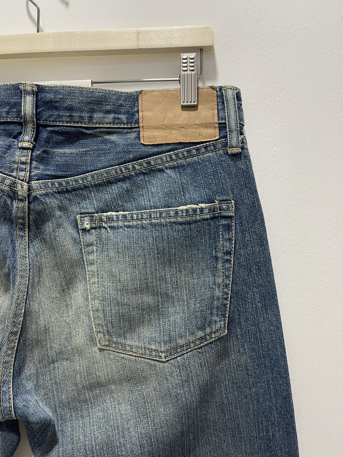 Japanese Brand × Vintage VINTAGE DENIM JAPANESE DESIGN NON SELVEDGE WASHED BLUE JEANS Size US 32 / EU 48 - 10 Thumbnail