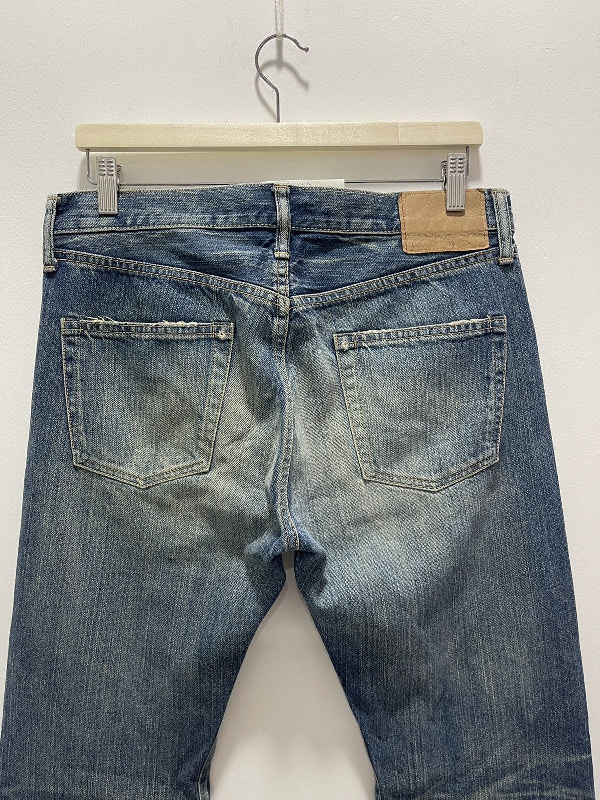 Japanese Brand × Vintage VINTAGE DENIM JAPANESE DESIGN NON SELVEDGE WASHED BLUE JEANS Size US 32 / EU 48 - 12 Thumbnail