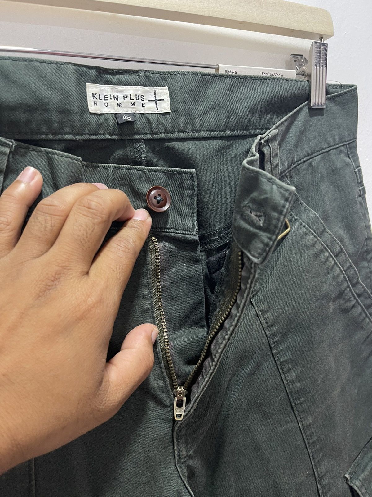 Japanese Brand KLEIN PLUS HOMME TAPPERED MULTIPOCKET STRETCHABLE CARGO Size US 31 - 8 Thumbnail