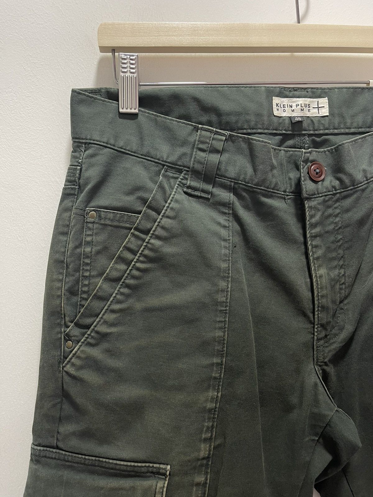 Japanese Brand KLEIN PLUS HOMME TAPPERED MULTIPOCKET STRETCHABLE CARGO Size US 31 - 3 Thumbnail