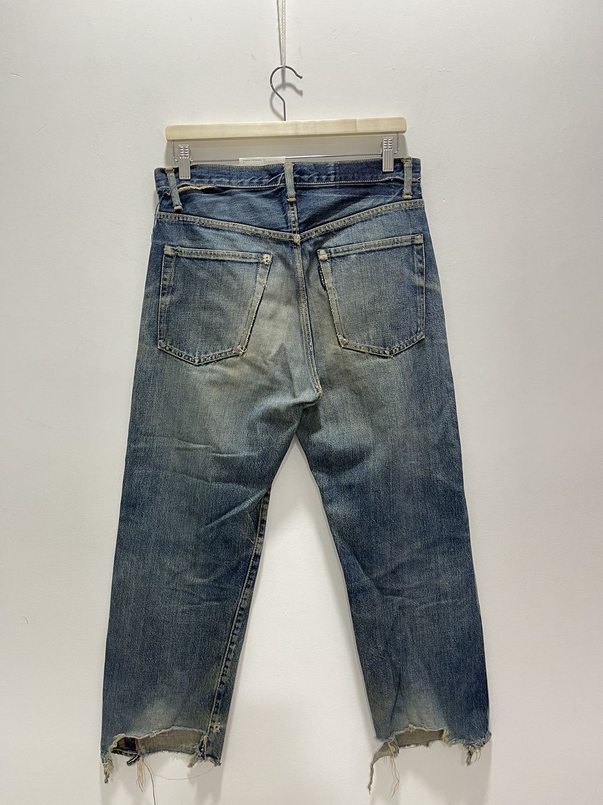 Japanese Brand DISTRESSED JAPANESE HR MARKET SELVEDGE DENIM JEANS Size US 31 - 12 Thumbnail