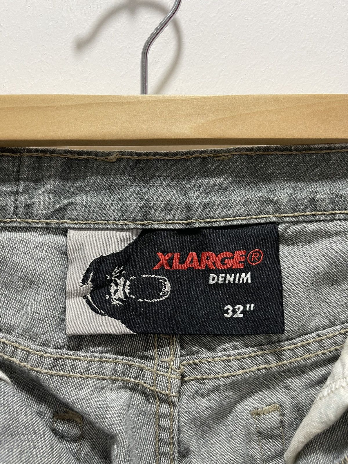 Vintage JAPANESE XLARGE BUTTON FLY DISTRESSED DENIM JEANS Size US 31 - 12 Thumbnail