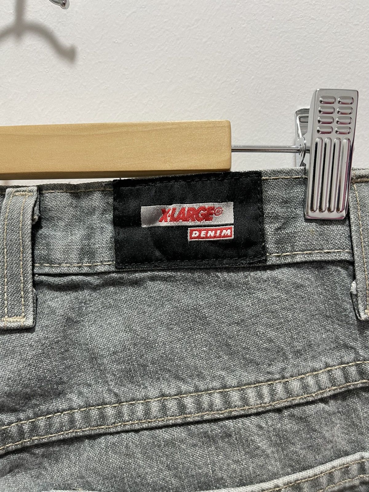 Vintage JAPANESE XLARGE BUTTON FLY DISTRESSED DENIM JEANS Size US 31 - 13 Thumbnail