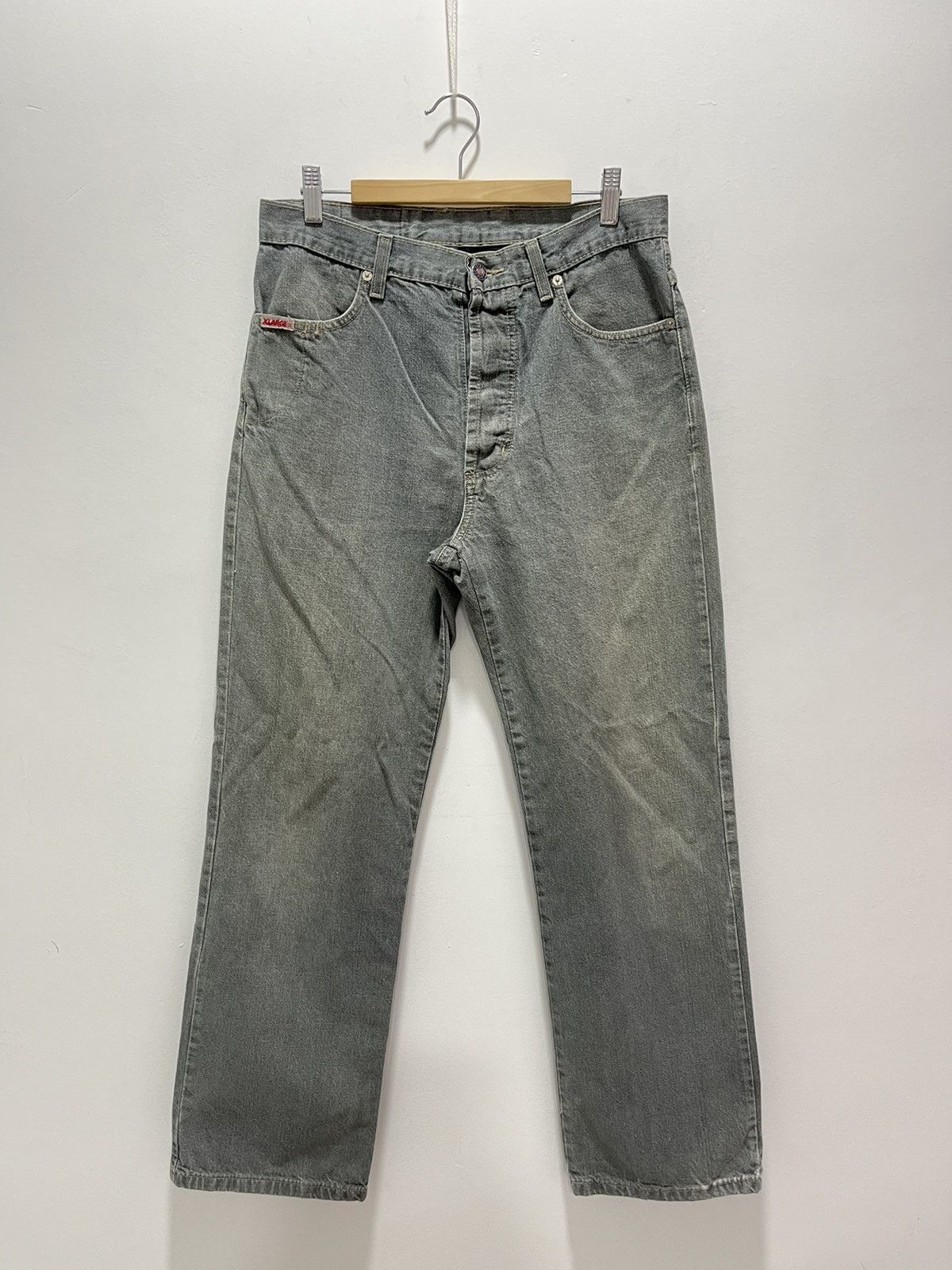 Vintage JAPANESE XLARGE BUTTON FLY DISTRESSED DENIM JEANS Size US 31 - 1 Thumbnail