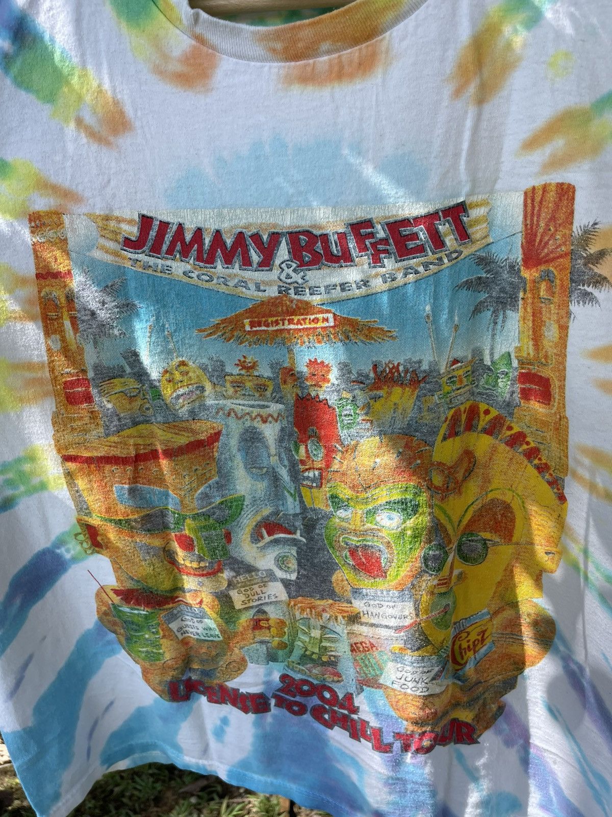 Band Tees VINTAGE JIMMY BUFFET BEACH 2004 TIE DYE TOUR TEE Size US XL / EU 56 / 4 - 2 Thumbnail